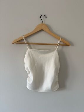 Ardene Cream Ruched Spaghetti Strap Cami (size XS)